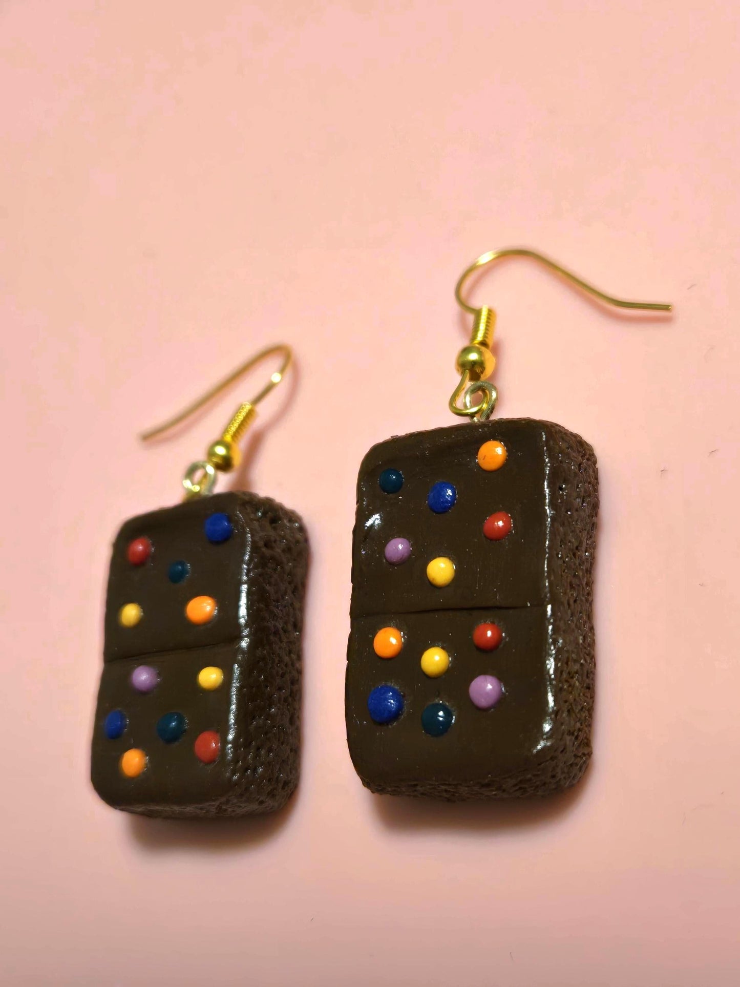 Cosmic Brownie Earrings| Brownie Clay Earrings| Food Earrings| Nostalgic Earrings