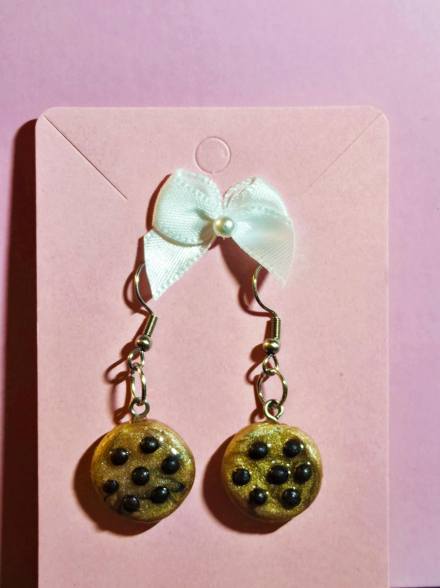 Chocolate Chip Cookie | Handmade Polymer Clay Dangle Earrings