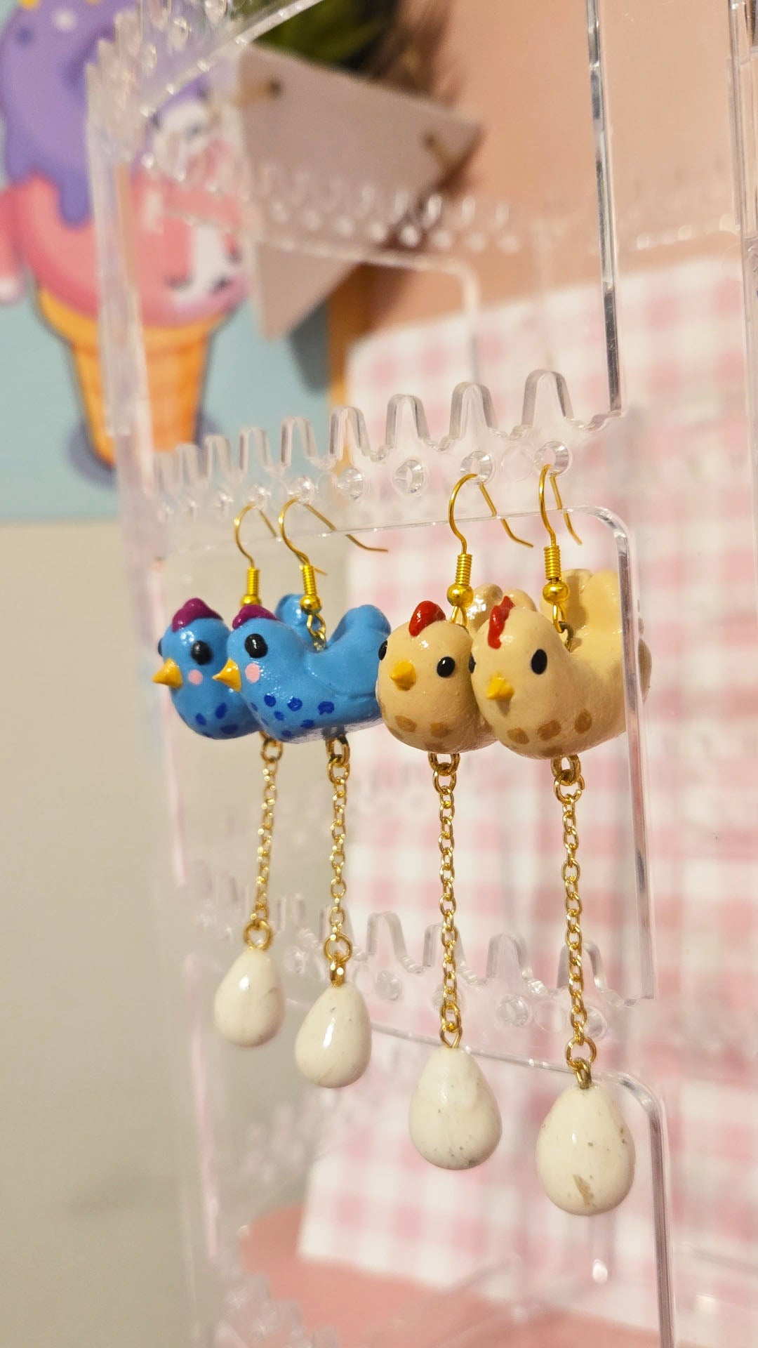 Stardew Valley Chicken Earrings| Cute dangle earrings
