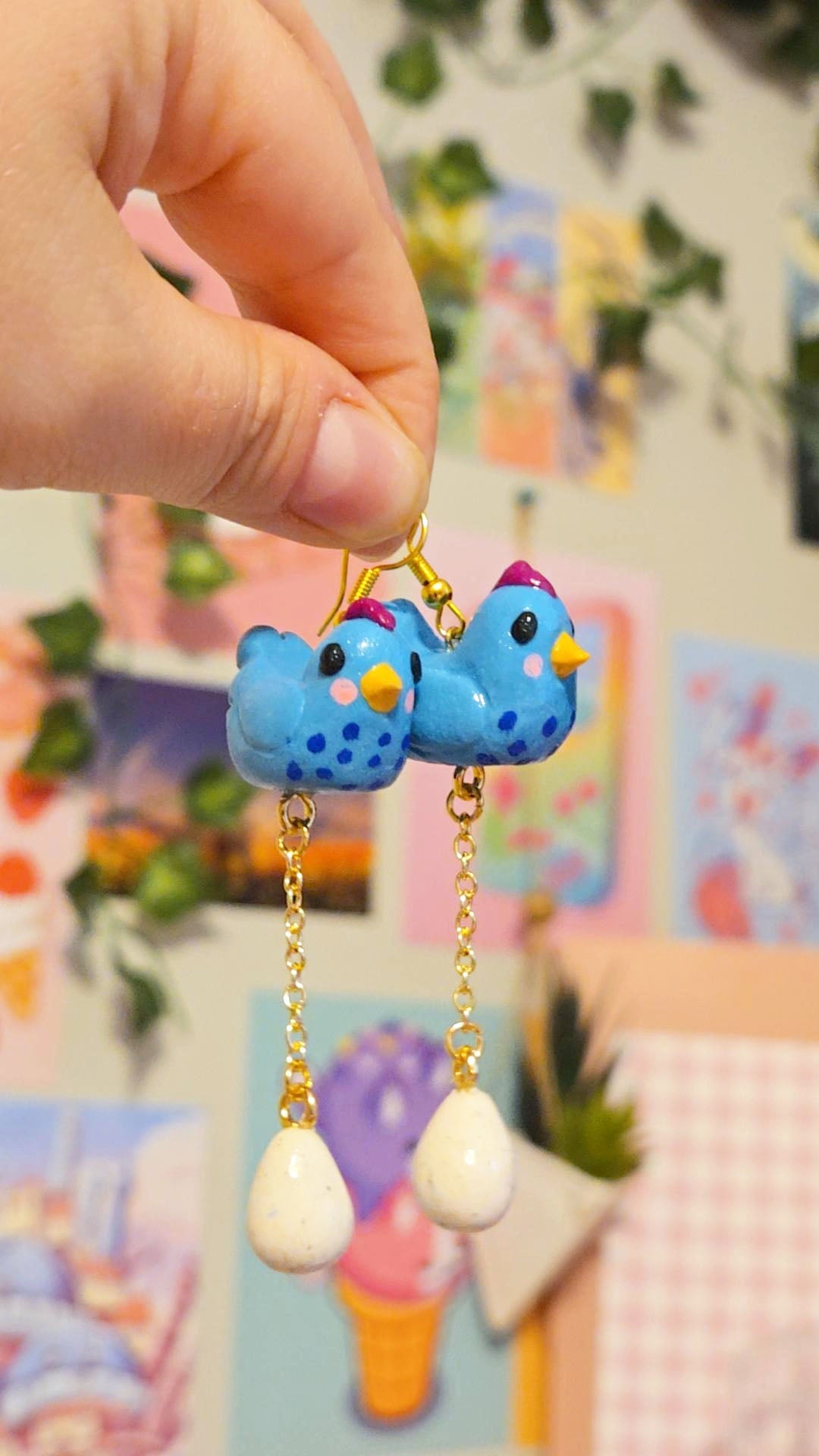 Stardew Valley Chicken Earrings| Cute dangle earrings