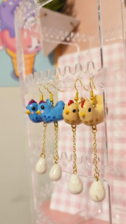 Stardew Valley Chicken Earrings| Cute dangle earrings